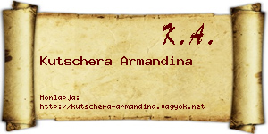 Kutschera Armandina névjegykártya
